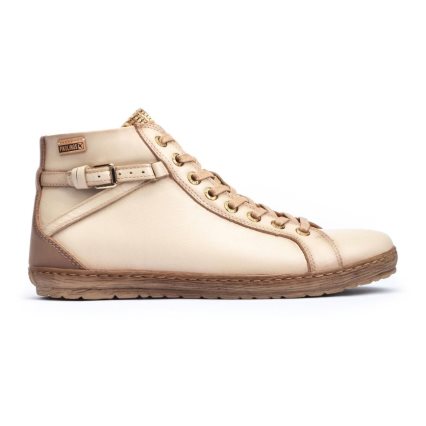 Women's Pikolinos LAGOS Ankle Boots Cream / Brown | NZ T73Q5A8